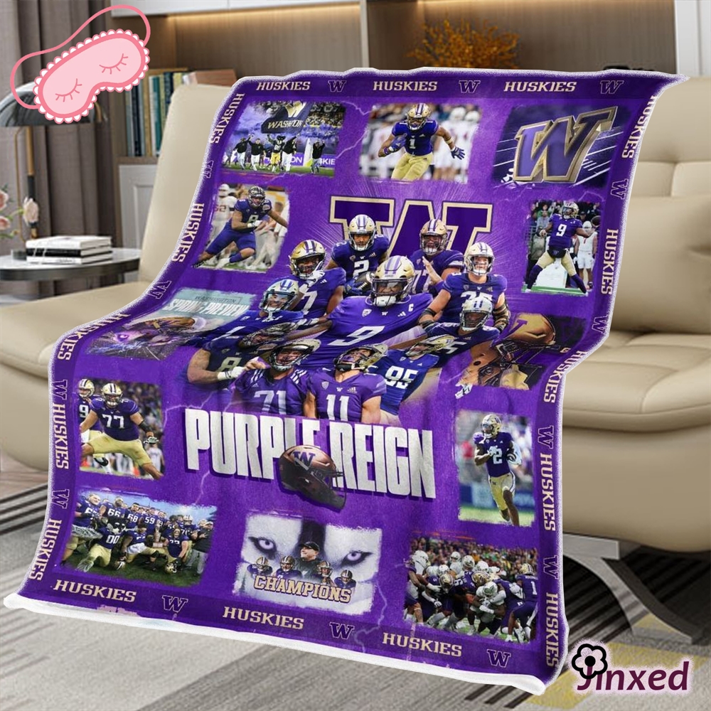 Washington Huskies Purple Reign Champions Fleece Blanket 